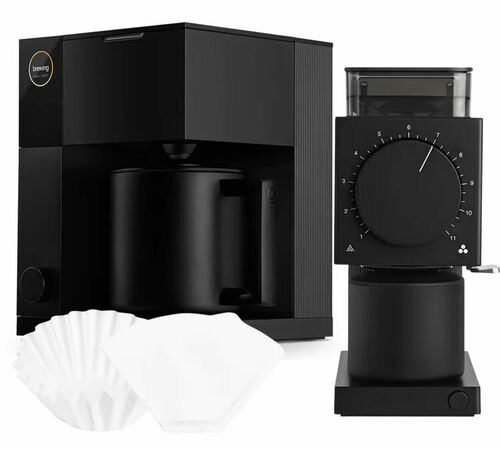 Cafeti&egrave;re filtre Aiden Precision Noire avec filtres &agrave; caf&eacute; + Moulin &agrave; caf&eacute; Ode FELLOW