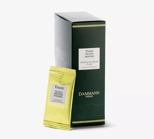 Tisane Tilleul Menthe Poivr&eacute;e - 24 sachets - DAMMANN FR&Egrave;RES