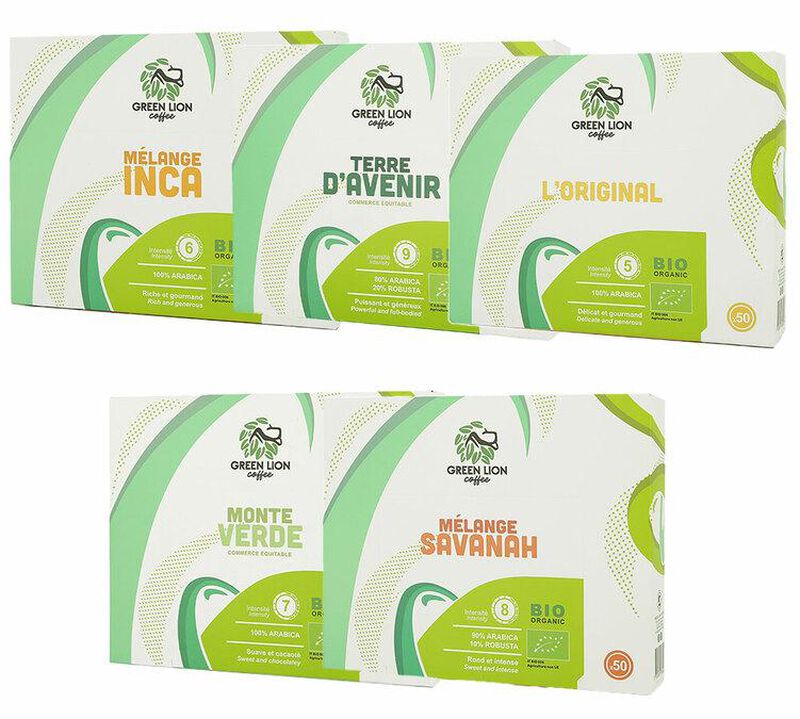 Pack D&eacute;couverte Bio 250 capsules compatibles Nespresso* Pro &ndash; GREEN LION COFFEE image number 0