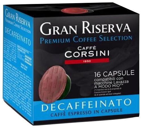 Lavazza A Modo Mio capsules Caff&egrave; Corsini Gran Riserva Decaffeinato x 16 Lavazza coffee pods