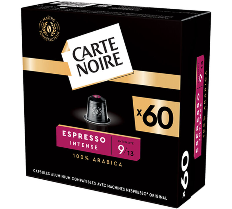 60 capsules compatibles Nespresso* Original - Espresso Intense n&deg;9 - CARTE NOIRE image number 1