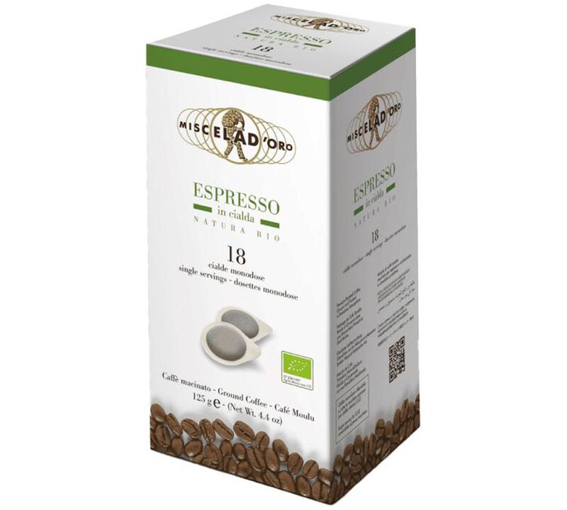 Miscela d'Oro ESE pods Organic Espresso Natura - 5 x 18 image number 2