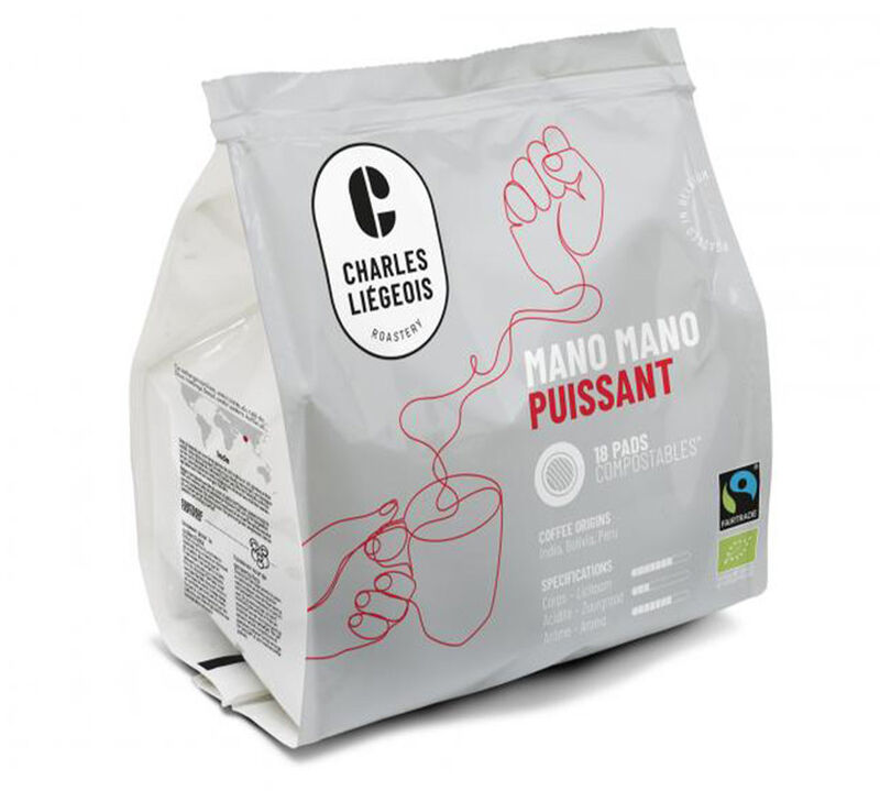 Organic Senseo-Compatible Pods Charles Liegois Mano Mano Puissant x 18 image number 0