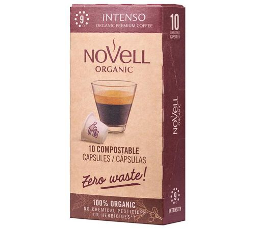 10 Nespresso* Original Compatible Capsules Organic Intenso &ndash; NOVELL