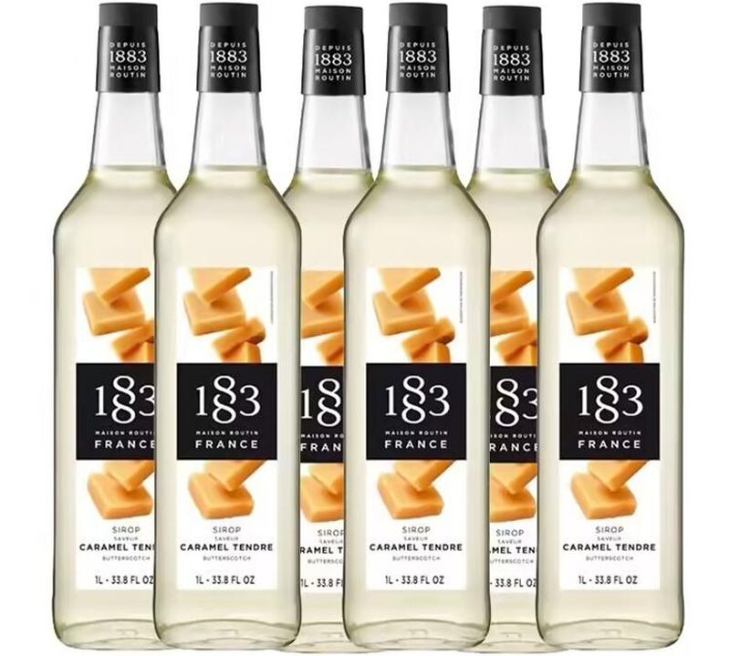 Lot de 6 Sirops Caramel Tendre - 6x1L - 1883 ROUTIN image number 0