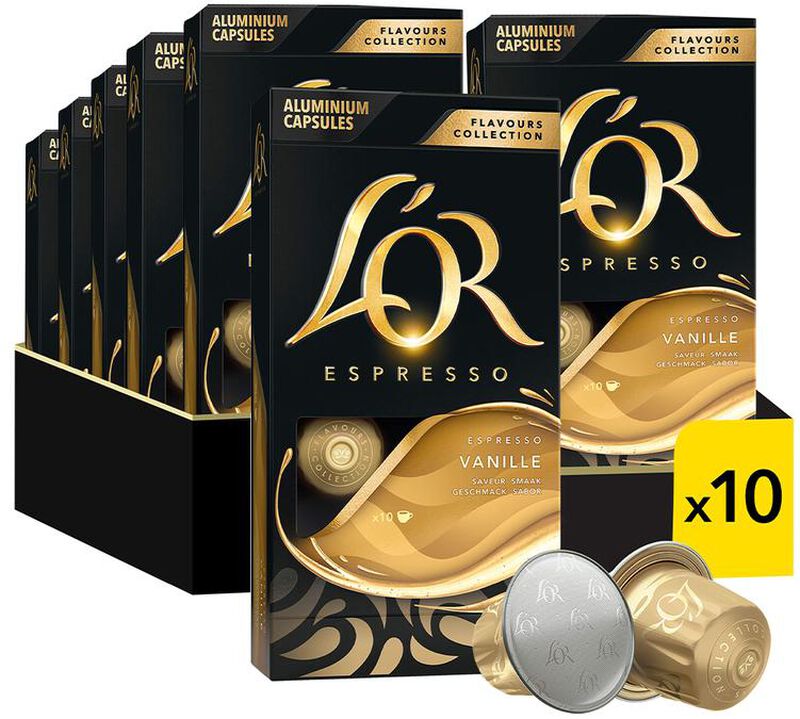 100 capsules compatibles Nespresso* Original Vanille - L'OR ESPRESSO image number 0
