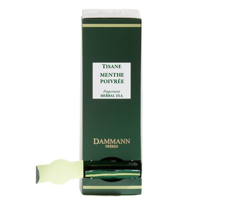 Dammann Fr&egrave;res Peppermint herbal tea - 24 Cristal&reg; sachets image number 1