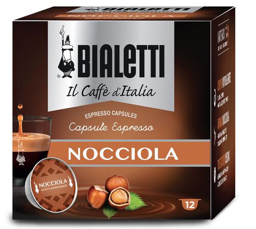 Bialetti Mokespresso Hazelnut-flavoured Capsules x 12 coffee pods
