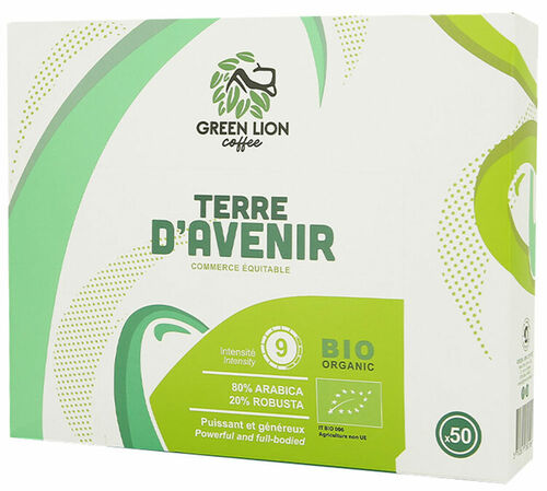 50 capsules compatibles Nespresso* Pro Terre d'avenir Bio Commerce Equitable &ndash; GREEN LION COFFEE image number 0