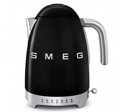 Bouilloire SMEG - temp&eacute;rature r&eacute;glable - KLF04BLEU Noire 1,7 L