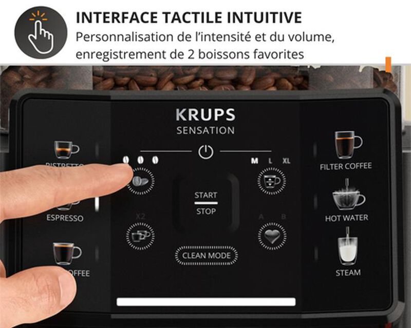 Krups Sensation EA910E10 Macchina automatica grigia e nera image number 6