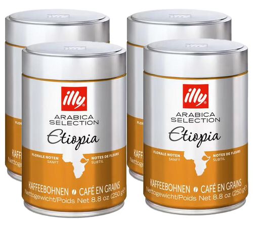 4 x 250 g - Caf&eacute; en grain - Arabica S&eacute;lection Ethiopie - ILLY