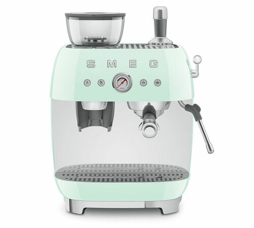 Machine expresso SMEG EGF03PGEU Vert d'eau Ann&eacute;es 50 avec moulin int&eacute;gr&eacute;