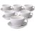 6 Tasses Caf&eacute; Latte et sous-tasses Egg 30cl Blanc - Loveramics image