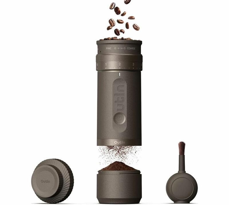 OutIn Fino Portable Electric Coffee Grinder - Tundra Brown image number 0