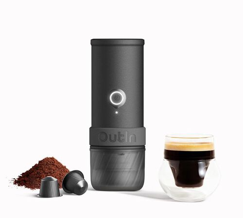 Cafeti&egrave;re de voyage OUTIN Mino Portable Space Grey