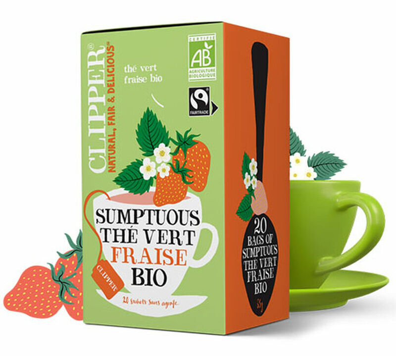 Clipper Organic Strawberry Green Tea - 20 bags image number 1