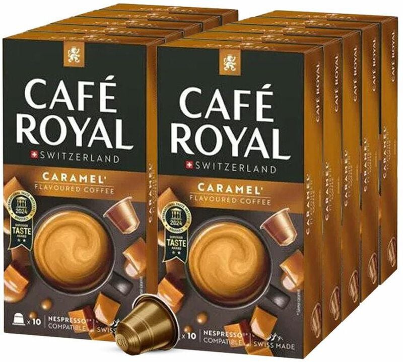 100 capsules compatibles Nespresso* Original Caramel - CAF&Eacute; ROYAL image number 0