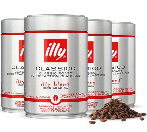 4 x 250 g - Caf&eacute; en grain - Torr&eacute;faction Classico - ILLY