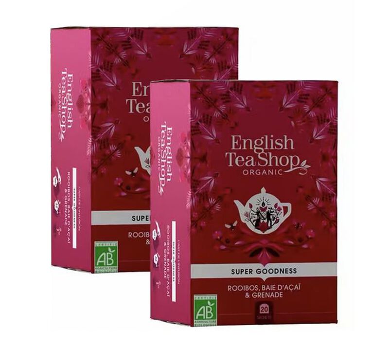 Pack Rooibos A&ccedil;ai Grenade  Bio - 2 x 20 sachets - ENGLISH TEA SHOP image number 0