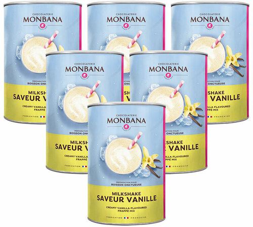 Monbana - Milchgetr&auml;nk Vanillegeschmack f&uuml;r Gesch&auml;ftskunden- 6 x 1 kg