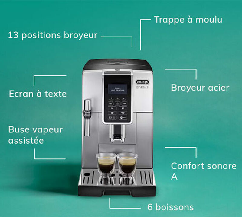 Expresso Broyeur DELONGHI Dinamica FEB 3535.SB Gris image number 2