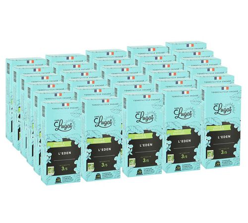300 capsules compatibles Nespresso* Original L'Eden bio - CAF&Eacute;S LUGAT