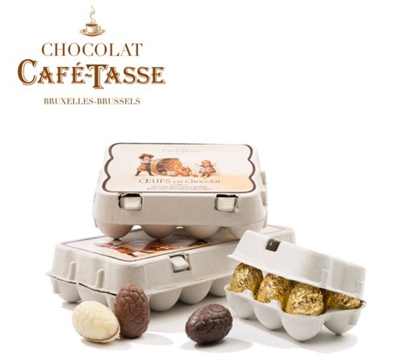 Caf&eacute;-Tasse Milk Chocolate Praline Eggs Box - 78g image number 1