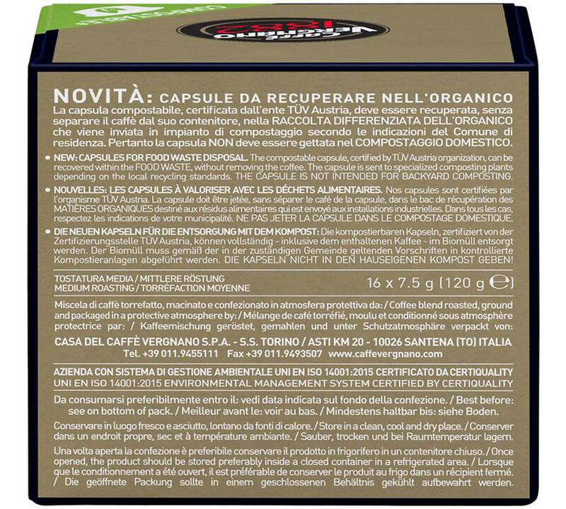 Caff&egrave; Vergnano Lavazza A Modo Mio Capsules Oro Value Pack x 80 image number 2