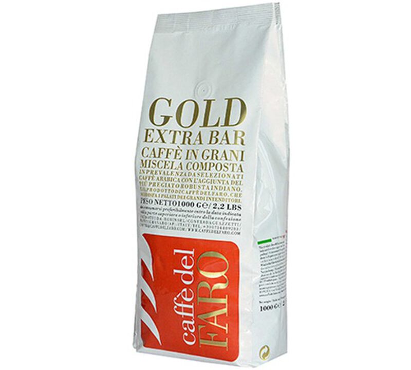 Caff&egrave; del Faro 'Gold Extra Bar' coffee beans - 1kg image number 0