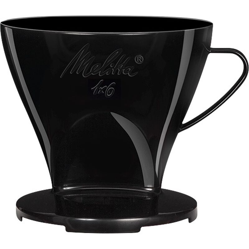 1X6 Melitta Dripper in black plastic. image number 0