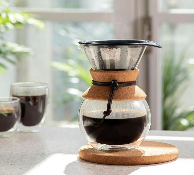Bodum Pour Over in Cork & Leather - 12 cups image number 1