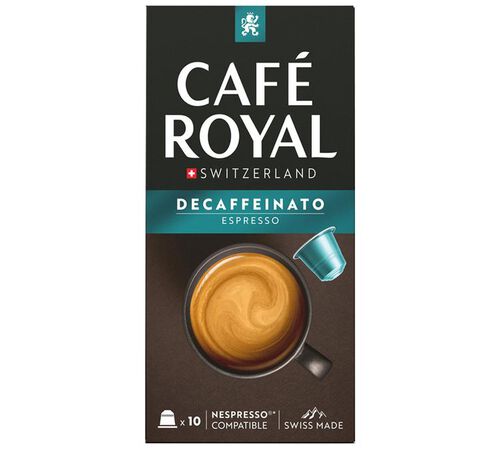 10 Nespresso* Original Compatible Capsules Espresso Decaffeinato &ndash; CAFE ROYAL