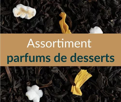 Trois Th&eacute;s Noirs aux Parfums de Desserts - Vrac 3 x 100 g - DAMMANN FR&Egrave;RES