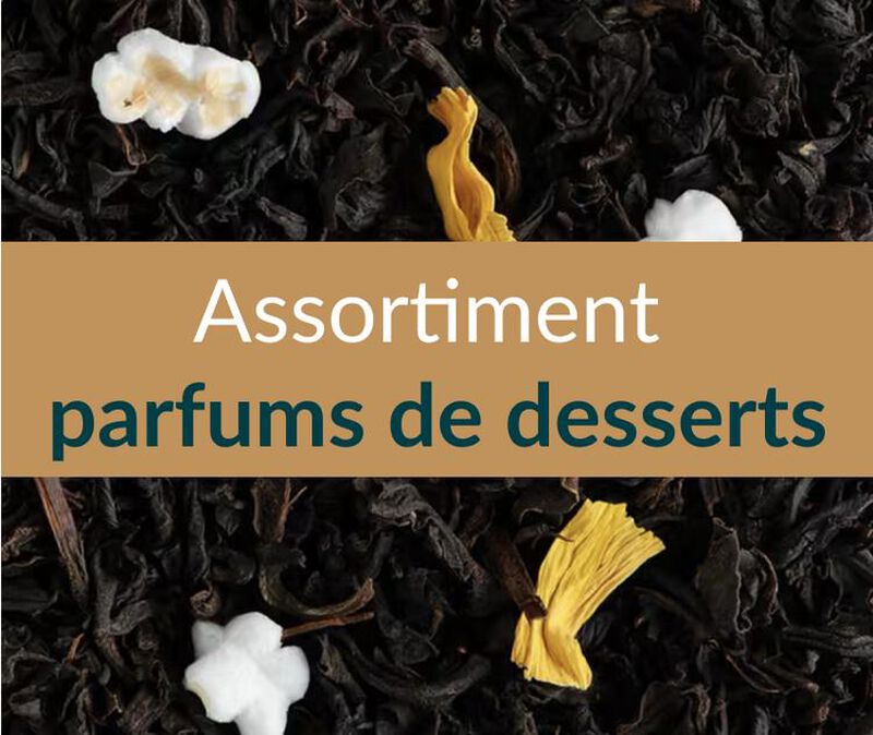 Trois Th&eacute;s Noirs aux Parfums de Desserts - Vrac 3 x 100 g - DAMMANN FR&Egrave;RES image number 0