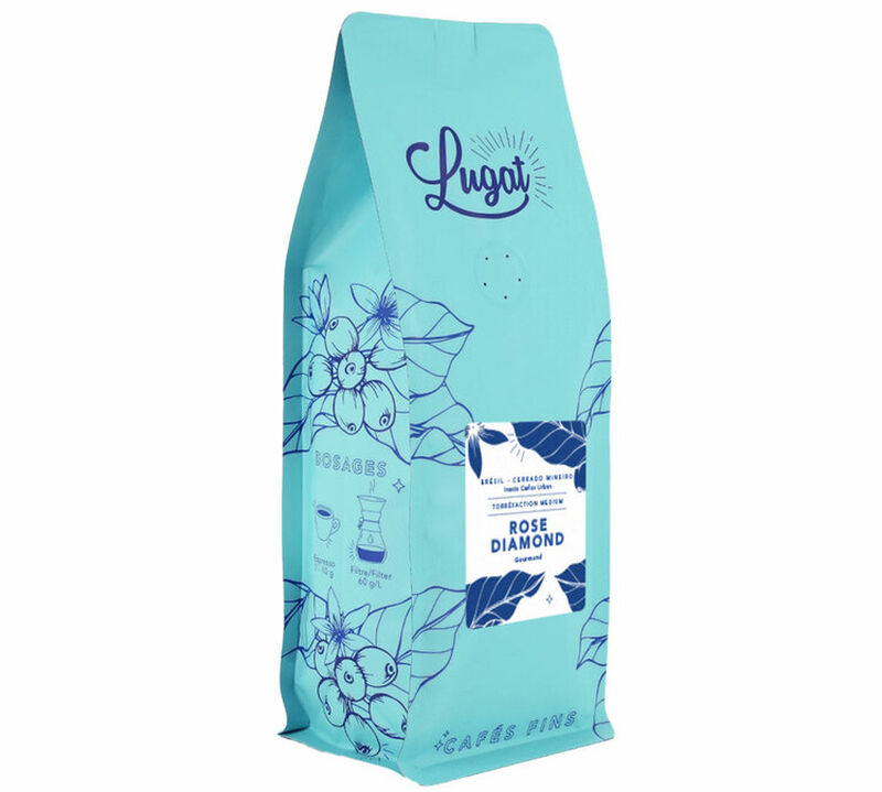1 Kg Caf&eacute; en grain pour professionnels Br&eacute;sil Rose Diamond - Lugat image number 0