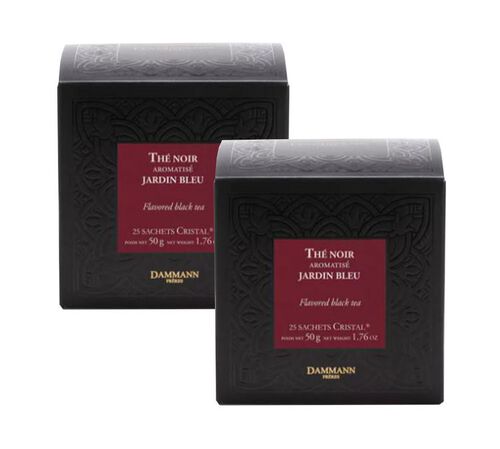 Th&eacute; Noir Jardin Bleu - 40 sachets achet&eacute;s 10 OFFERTS - DAMMANN FR&Egrave;RES