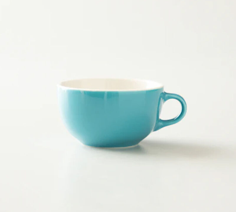 3 tasses Latte Bowl et sous-tasses turquoise 25 cl - ORIGAMI image number 3