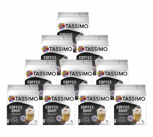 Tassimo Coffee Shop Chai Latte Pods 10 Packs (100 Drinks)