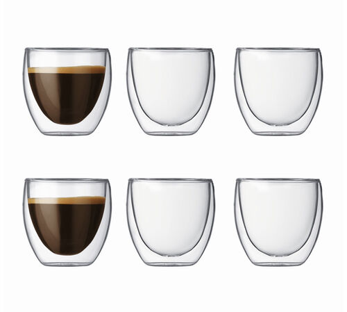 Bodum Set of 6 Pavina Glasses - 8cl