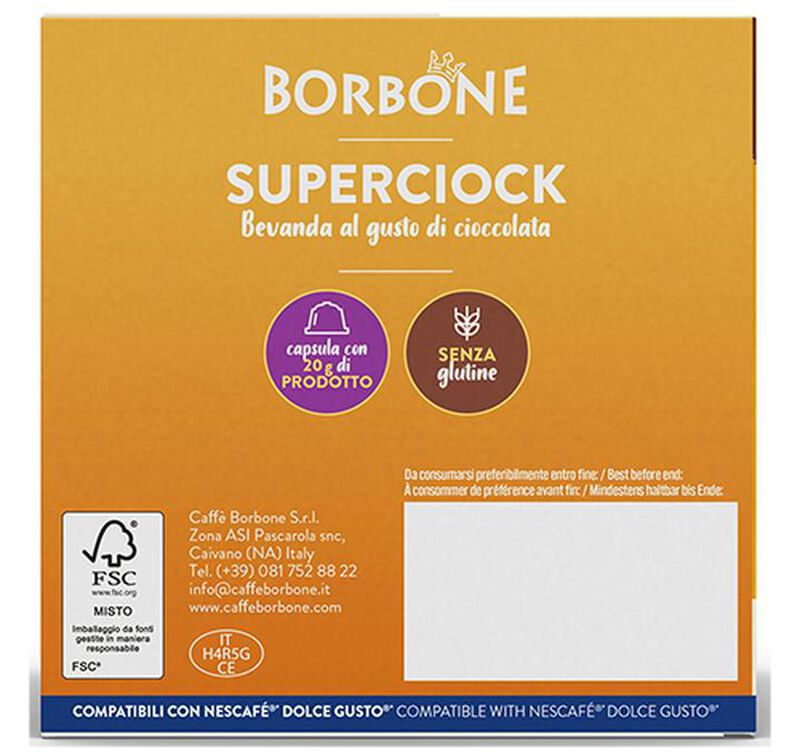 16 Nescaf&eacute;* Dolce Gusto* Compatible Pods Superciock &ndash; CAFFE BORBONE image number 6