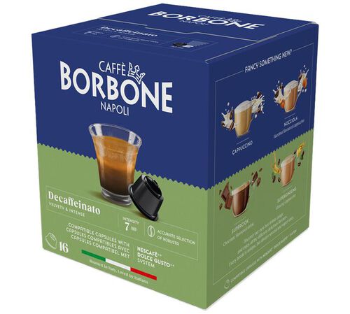 16 capsule compatibili Nescaf&eacute; Dolce Gusto* Decaffeinato - Caff&egrave; Borbone