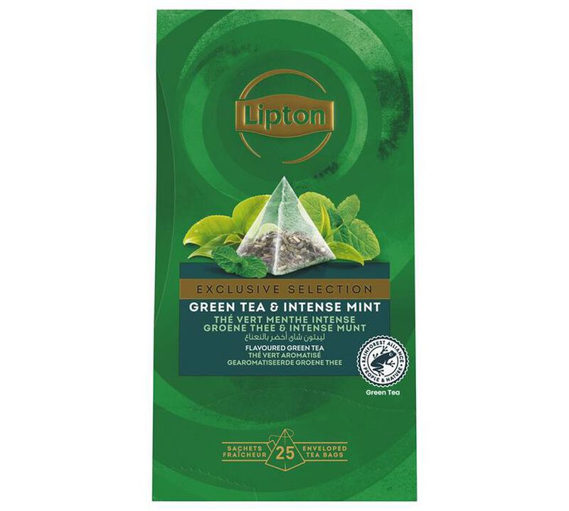 Intense Mint Green Tea - 25 pyramid tea bags - Exclusive Selection - Lipton image number 0
