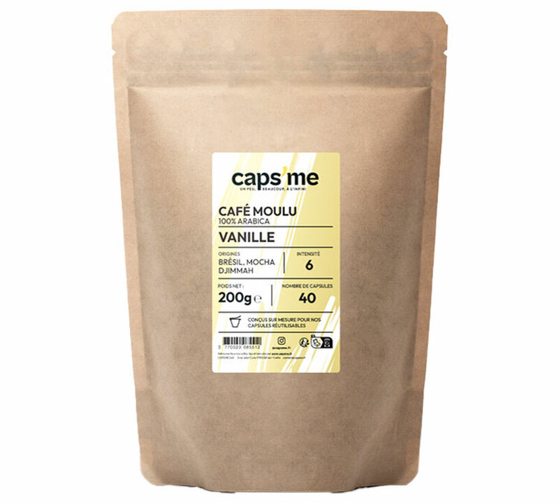 200 g - Caf&eacute; moulu - Aromatis&eacute; Vanille - CAPS ME image number 0