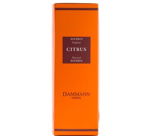Rooibos Citrus - 24 Cristal&reg; tea bags - Dammann Fr&egrave;res