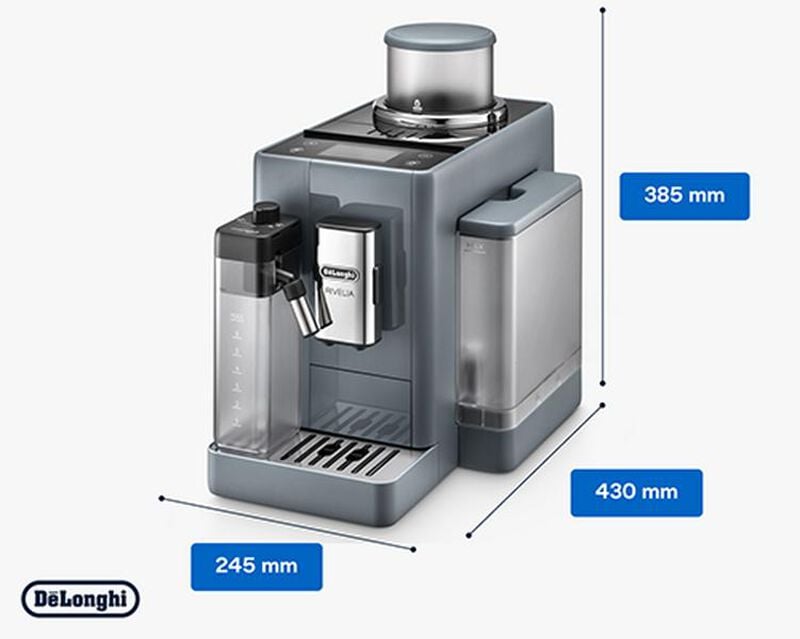 Expresso Broyeur DELONGHI Rivelia FEB 4455.G Gris Galet Latte image number 3