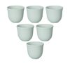 6 Tasses &agrave; caf&eacute; emboss&eacute;es 80 ml bleu c&eacute;ladon - LOVERAMICS image number 0