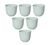 6 Tasses &agrave; caf&eacute; emboss&eacute;es 80 ml bleu c&eacute;ladon - LOVERAMICS image