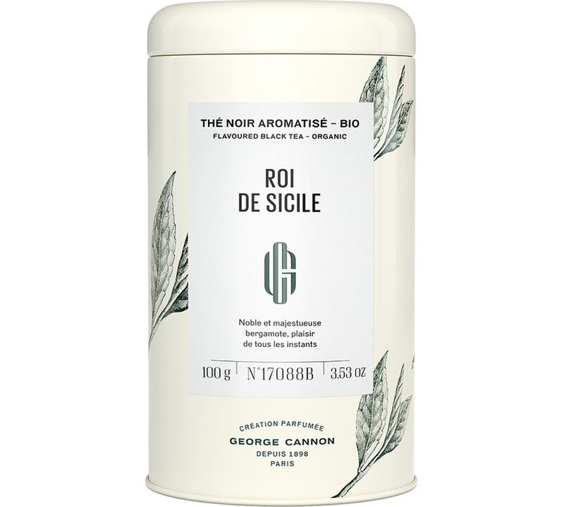 George Cannon 'Roi de Sicile' Organic Earl Grey tea - 100g loose leaf in tin image number 0
