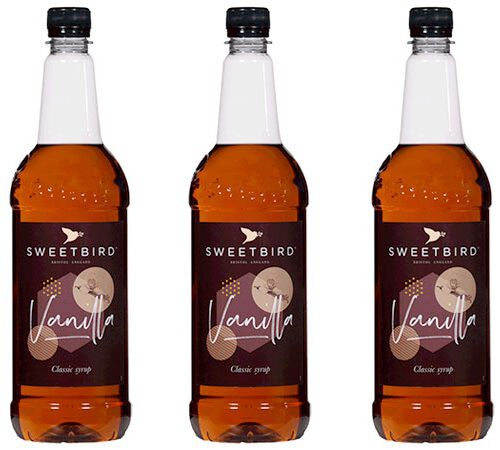 Lot de 3 Sirops Sweetbird - Vanille - 3 x 1L